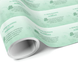 Papel De Presente Bênção dos Parabéns de Casamento Irlandeses