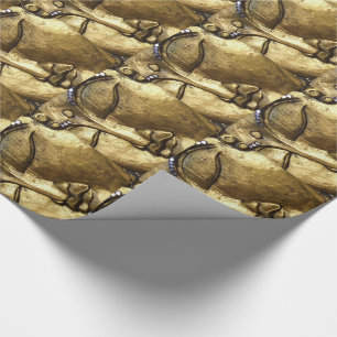 Papel De Presente Bênção Inspiradora do Buda Dourado Amor