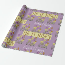 Papel De Presente Bênçãos de páscoa | Risen Bonito Floral