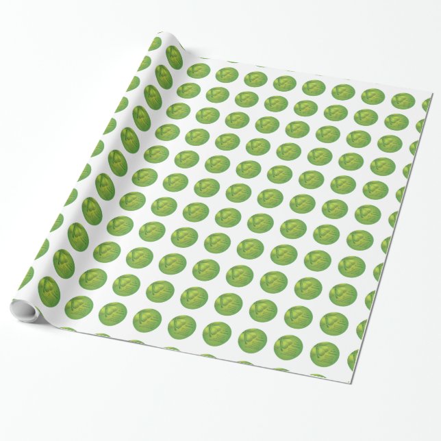 Papel De Presente Bênçãos Irlandesas Shamrock Verde, Celta (Desenrolado)