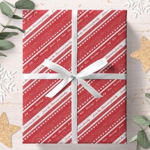 Papel De Presente Bênçãos Paz Amor Alegria Natal Personalizado