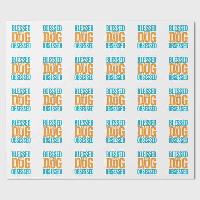 Papel De Presente Bendito E Obsessivo Por Cães Design De Amante De C (Aberto)