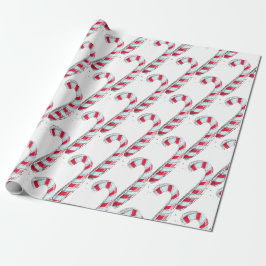 Papel De Presente Bengala de Natal