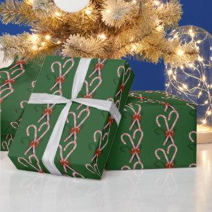 Papel De Presente Bengalas de Natal