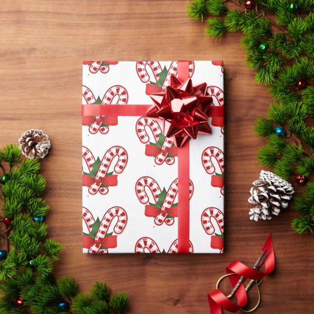Papel De Presente Bengalas de Natal (Presente de Natal)