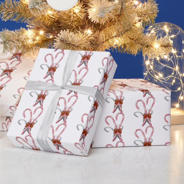 Papel De Presente Bengalas de Natal (Feriados)