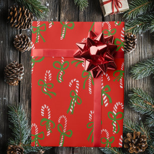Papel De Presente Bengalas de Natal Bonitos Férias de Natal