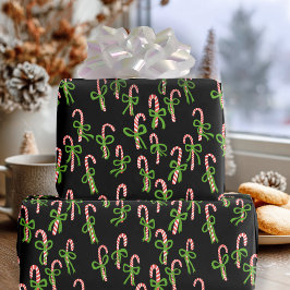 Papel De Presente Bengalas de Natal Fofo Férias de Natal