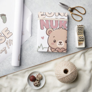 Papel De Presente Berçário do Ursinho Fofo
