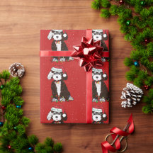 Bernedoodle Red Xmas Personalizado