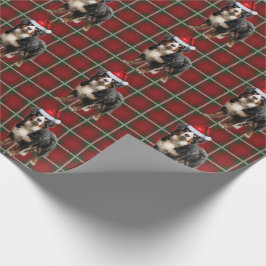 Papel De Presente Bernese Mountain Dog e Natal da Xadrez de Férias