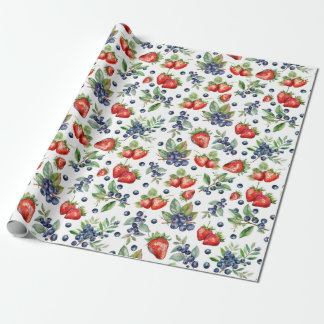 Papel De Presente Berries Morango Morango