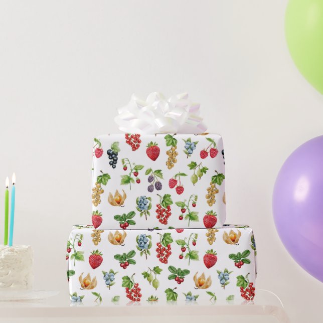 Papel De Presente Berry Bliss Pattern (Presentes para festas)