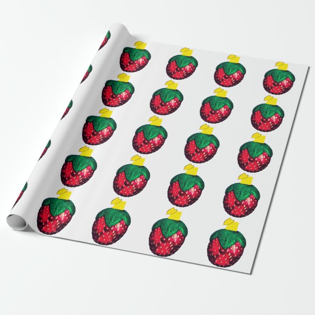 Papel De Presente Berry Felry White Wrappaper (Desenrolado)