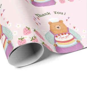 Papel De Presente Berry Lovely First Birthday