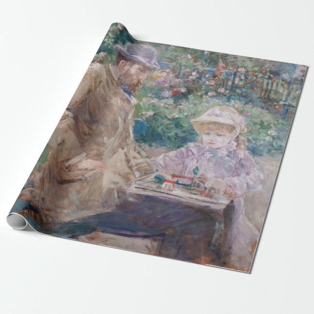 Papel De Presente Berthe Morisot - Eugene Manet com sua filha (Desenrolado)