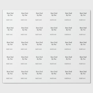 Papel De Presente Best dad by par gray black father's day namesimple