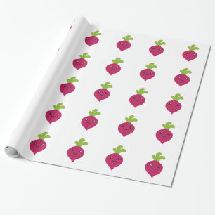 Papel De Presente Beterraba Kawaii Fofa