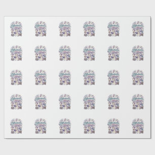 Papel De Presente Bibliotecário Unicórnio de Roupas Prontas para Imp