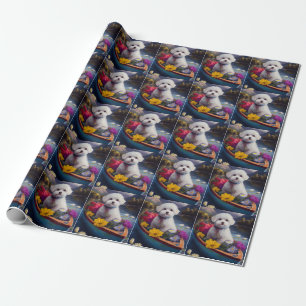 Papel De Presente Bichon Frise em uma Paddle: Uma Aventura Cênica