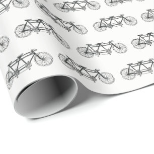 Papel De Presente Bicicleta Antiga Construída Para Dois / Bicicleta