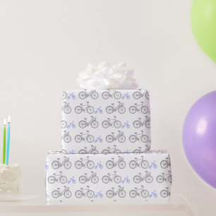 Papel De Presente Bicicleta Azul Periwinkle