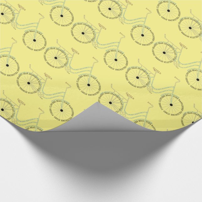 Papel De Presente Bicicleta Bicicleta Bicicleta Bicicletando Bicicle (Ponta)