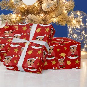 Papel De Presente Bicicleta de Natal Bastante Hispânico