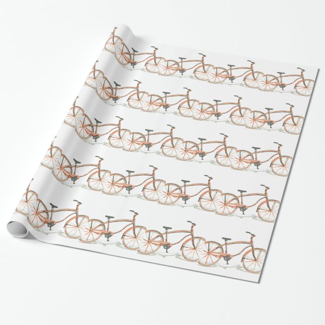 Papel De Presente Bicicleta fofa (Desenrolado)