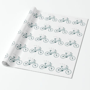 Papel De Presente Bicicleta Liberdade com Borboletas Design