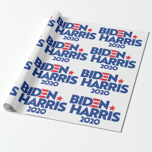 Papel De Presente Biden Harris 2020 (Desenrolado)