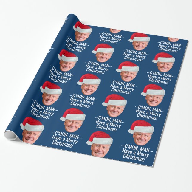 Papel De Presente Biden Harris 2020 - Joe Santa Hat - Homem Comum (Desenrolado)