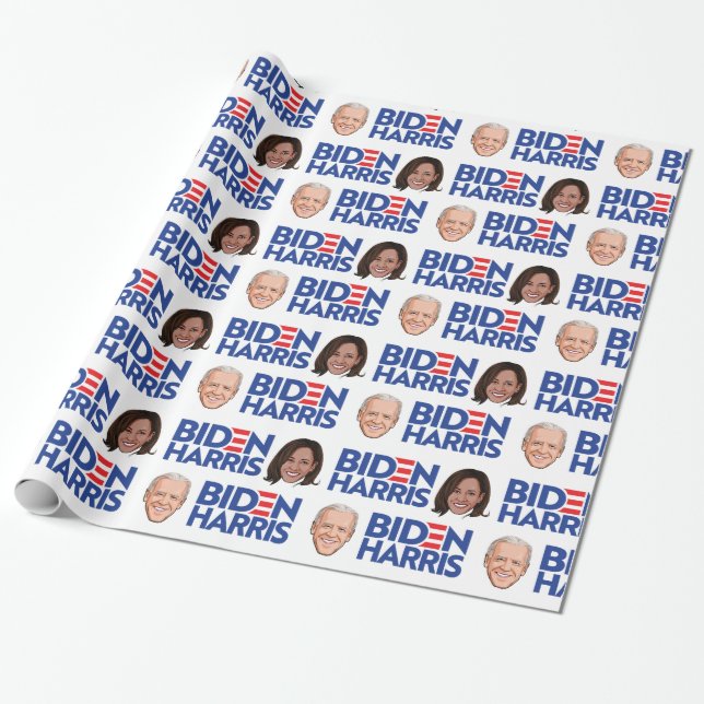 Papel De Presente Biden Harris Birthday (Desenrolado)