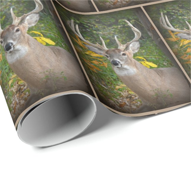 Papel De Presente Big Buck Deer (Ponta do rolo)