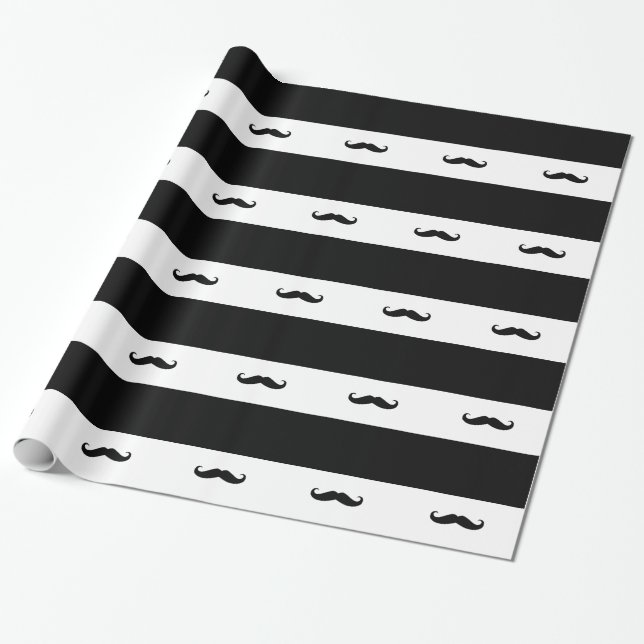 Papel De Presente bigodes (Desenrolado)