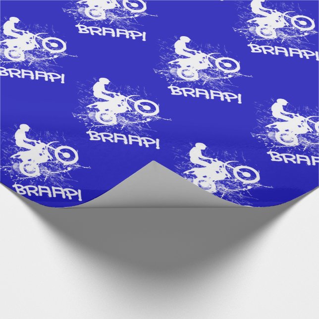 Papel De Presente Bikers Motocross Dirt Bikers Splatter Braap! (Ponta)