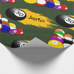 Papel De Presente Bilhar personalizados