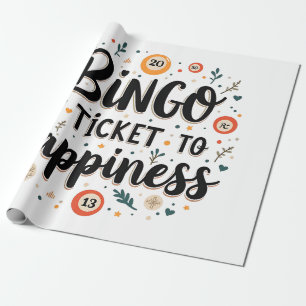 Papel De Presente Bingo é o meu bilhete para a felicidade Engraçado