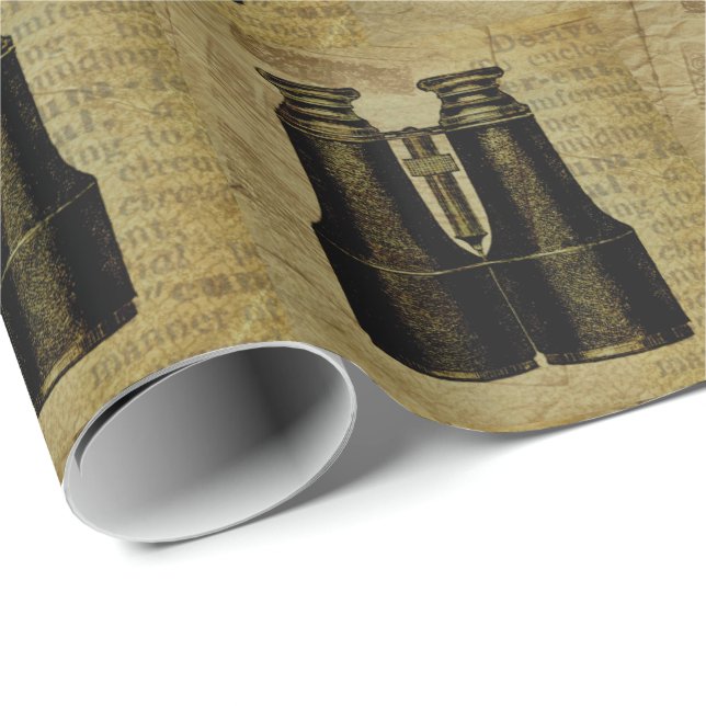 Papel De Presente Binoculars Dia de os pais Aniversário (Ponta do rolo)