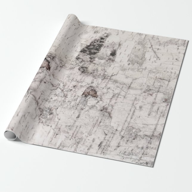 Papel De Presente Birch bark pattern wrapping paper (Desenrolado)