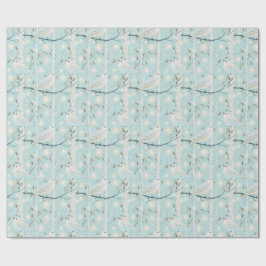Papel De Presente Birch Glow Birds
