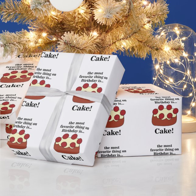 Papel De Presente Birthday Cake Party (Feriados)