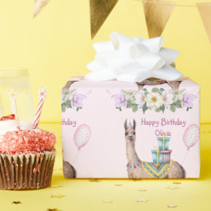 Papel De Presente Birthday Llama