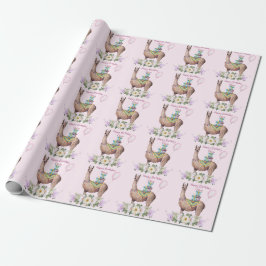 Papel De Presente Birthday Llama