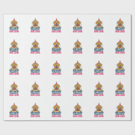 Papel De Presente Birthday Powered by Dog Love Illustration