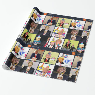 Papel De Presente Birthday Trump - v.1