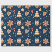 Biscoito de Gengibre de Natal Azul Marinho padrão 