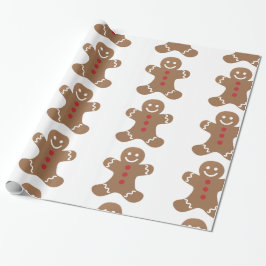 Papel De Presente biscoito de gengibre rosto homem corpo doce sobrem