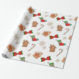 Papel De Presente Biscoito de Natal