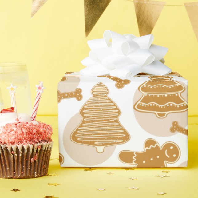 Papel De Presente Biscoitos com ossos de cão (Festa de aniversário)